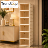 SPACE-SAVING SHOE STORAGE 6 COMPARMENT CABINET
