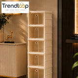 SPACE-SAVING SHOE STORAGE 6 COMPARMENT CABINET