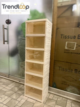 SPACE-SAVING 6-COMPARTMENT FOLDABLE SHOE STORAGE CABINET