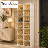 SPACE-SAVING 9-COMPARTMENT FOLDABLE SHOE STORAGE CABINET