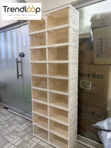 SPACE-SAVING 9-COMPARTMENT FOLDABLE SHOE STORAGE CABINET