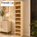 SPACE-SAVING 9-COMPARTMENT FOLDABLE SHOE STORAGE CABINET