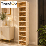 SPACE-SAVING 9-COMPARTMENT FOLDABLE SHOE STORAGE CABINET