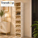 SPACE-SAVING 9-COMPARTMENT FOLDABLE SHOE STORAGE CABINET
