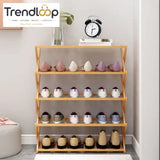 HOMDELUX MULTILAYER BAMBOO FOLDABLE SHOE RACK - 5 LAYERS