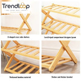 HOMDELUX MULTILAYER BAMBOO FOLDABLE SHOE RACK - 4 LAYERS