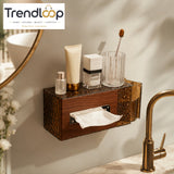 LUXURY WALL-MOUNTED TOILET PAPER & TISSUE STORAGE BOX