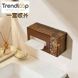 LUXURY WALL-MOUNTED TOILET PAPER & TISSUE STORAGE BOX