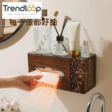 LUXURY WALL-MOUNTED TOILET PAPER & TISSUE STORAGE BOX