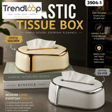 PREMIUM LUXURY CRYSTAL PLASTIC TISSUE BOX HOLDER - GOLDEN