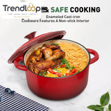 11-PIECE OSFE ENAMELED CAST IRON COOKWARE SET MULTIFUNCTIONAL KITCHEN COLLECTION - BLUE