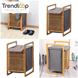 HOMDELUX BAMBOO LAUNDRY BASKET - 1-TIER