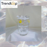 DUCK GLASS JUICE CUP WITH STRAW – 350ML