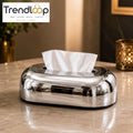 LUXURY CHROME TISSUE BOX HOLDER - SILVER