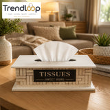 PREMIUM WOODEN DECORATIVE TISSUE BOX HOLDER