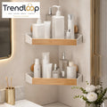 MORDONY NO-DRILL CORNER BATHROOM STORAGE SHELF