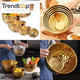 GOLDLUXA HAMMERED STAINLESS STEEL MIXING BOWL