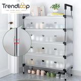 DUSTPROOF SHOE ORGANIZER RACK HEAVY DUTY STORAGE STAND FOR SHOES HEELS TOYS & MORE – HALLWAY DORM & GARAGE - 9 LAYER