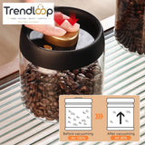 VACUUM GLASS STORAGE JAR – AIRTIGHT COFFEE & FOOD CONTAINER