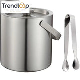 PREMIUM STAINLESS STEEL ICE BUCKET SET WITH TONGS