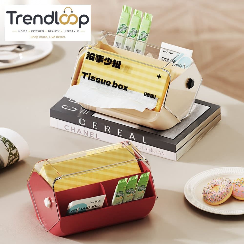 MODERN LIGHTWEIGHT LUXURY NAPKIN HOLDER & PAPER DRAWER STORAGE BOX