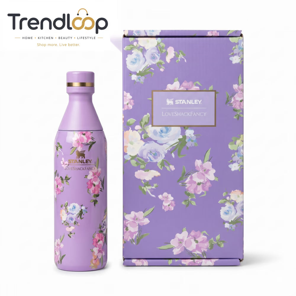 STANLEY X LOVE SHACK FANCY ALL DAY SLIM BOTTLE 16OZ - HAPPY THOUGHTS