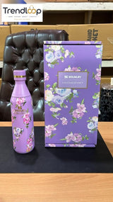STANLEY X LOVE SHACK FANCY ALL DAY SLIM BOTTLE 16OZ - HAPPY THOUGHTS