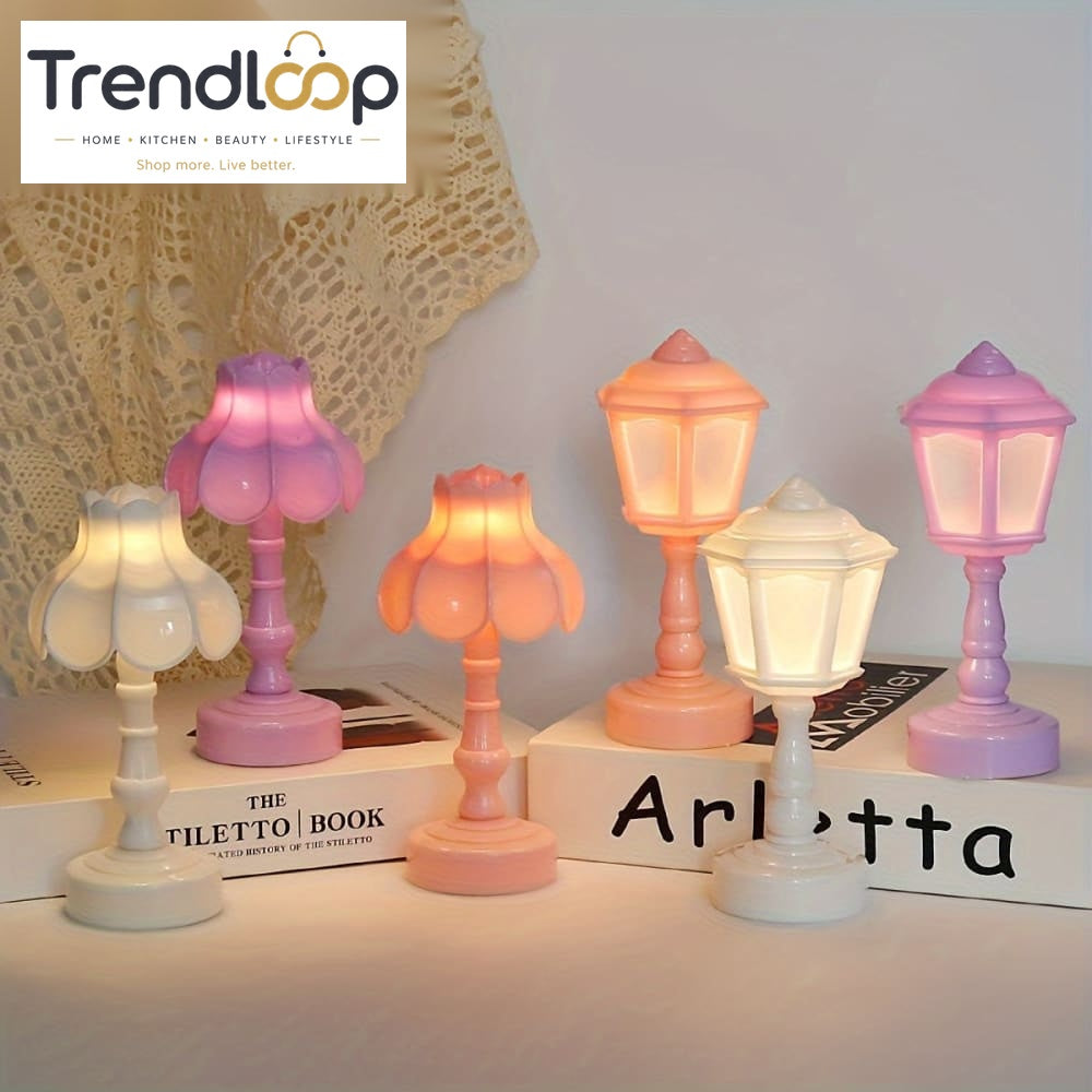 PAGODA BUD BUTTON BATTERY LED TABLE LAMP NIGHT LIGHT