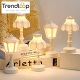 PAGODA BUD BUTTON BATTERY LED TABLE LAMP NIGHT LIGHT