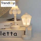 PAGODA BUD BUTTON BATTERY LED TABLE LAMP NIGHT LIGHT