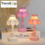 PAGODA BUD BUTTON BATTERY LED TABLE LAMP NIGHT LIGHT