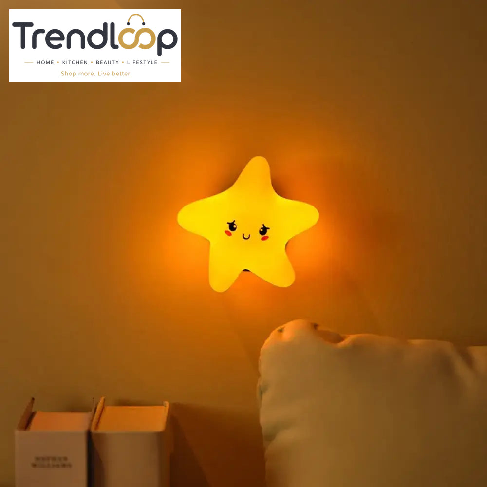 CUTE SILICONE LED NIGHT LIGHT USB RECHARGEABLE TOUCH CONTROL - STICKY STAR