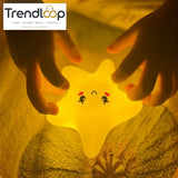 CUTE SILICONE LED NIGHT LIGHT USB RECHARGEABLE TOUCH CONTROL - STICKY STAR