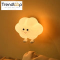 CUTE SILICONE LED NIGHT LIGHT USB RECHARGEABLE TOUCH CONTROL - STICKY CLOUD