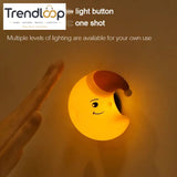 CUTE SILICONE LED NIGHT LIGHT USB RECHARGEABLE TOUCH CONTROL - STICKY CLOUD
