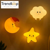 CUTE SILICONE LED NIGHT LIGHT USB RECHARGEABLE TOUCH CONTROL - STICKY CLOUD