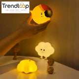 CUTE SILICONE LED NIGHT LIGHT USB RECHARGEABLE TOUCH CONTROL - STICKY CLOUD