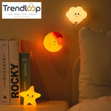 CUTE SILICONE LED NIGHT LIGHT USB RECHARGEABLE TOUCH CONTROL - STICKY CLOUD