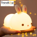 CUTE SILICONE LED NIGHT LIGHT USB RECHARGEABLE TOUCH CONTROL - LOVELY BUNNY