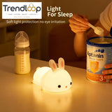 CUTE SILICONE LED NIGHT LIGHT USB RECHARGEABLE TOUCH CONTROL - LOVELY BUNNY