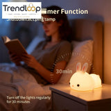CUTE SILICONE LED NIGHT LIGHT USB RECHARGEABLE TOUCH CONTROL - LOVELY BUNNY