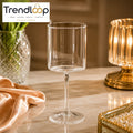 PREMIUM LONG STEM CRYSTAL GLASS GOBLET SET – 6 PIECES LUXURY AESTHETIC SERVING GLASS