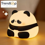 CUTE SILICONE LED NIGHT LIGHT USB RECHARGEABLE TOUCH CONTROL - SITTING PANDA