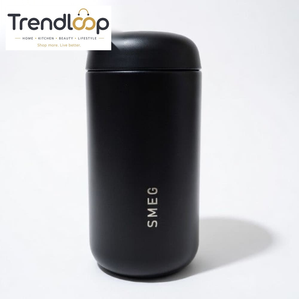 SMEG CAPSULE COFFEE TUMBLER STAINLESS STEEL  350ML - BLACK