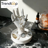 CREATIVE HAND SHAPE JEWELRY STORAGE STAND DECOR ORGANIZER
