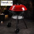 22 INCH BBQ CHARCOAL KETTLE GRILL WITH LID & WHEELS