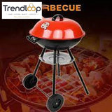 22 INCH BBQ CHARCOAL KETTLE GRILL WITH LID & WHEELS