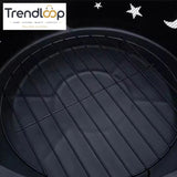 ROUND BONFIRE BBQ FIREPIT WOOD BURNING OUTDOOR GRILL PATIO BACKYARD CAMPING