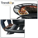 OUTDOOR FIREPIT BBQ GRILL WITH ROTATING COOKING GRATE