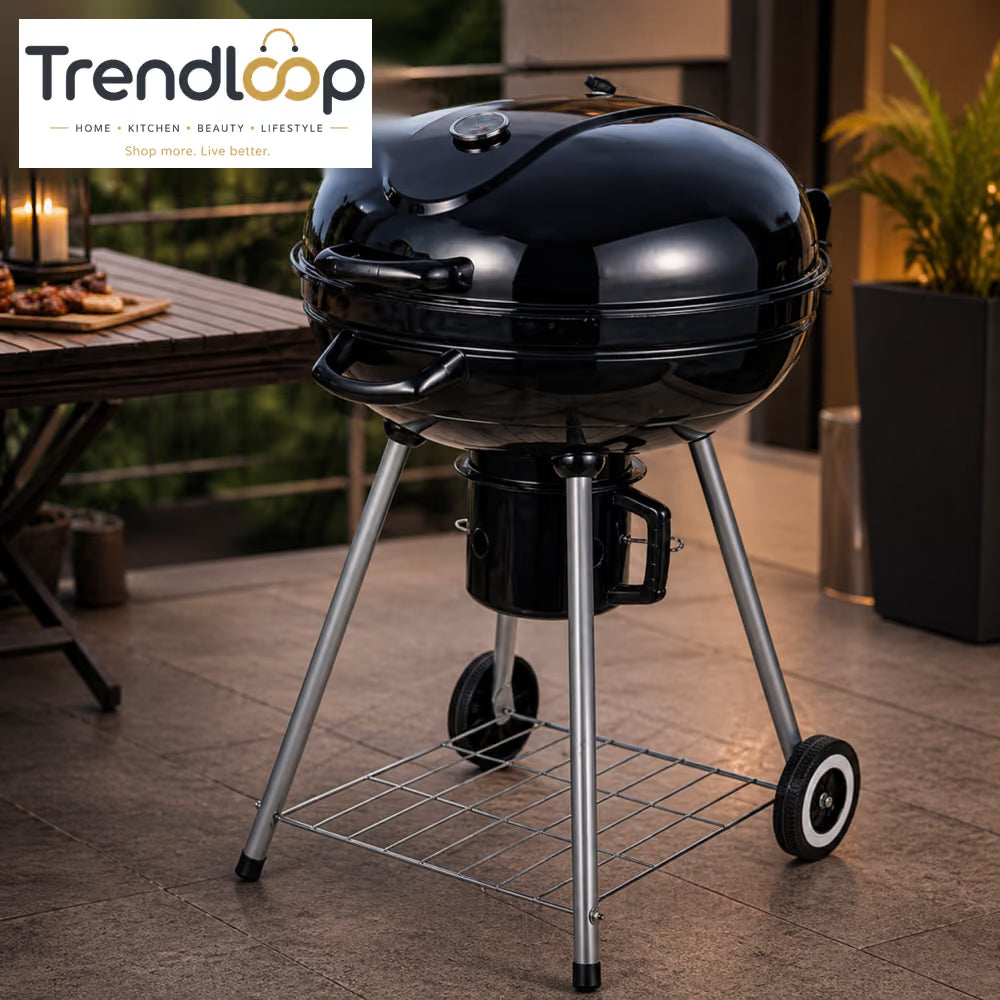 CHARCOAL KETTLE BBQ GRILL 22.5 INCH WITH LID PORTABLE OUTDOOR BBQ GRILL FOR PICNIC CAMPING TERRACE GARDEN